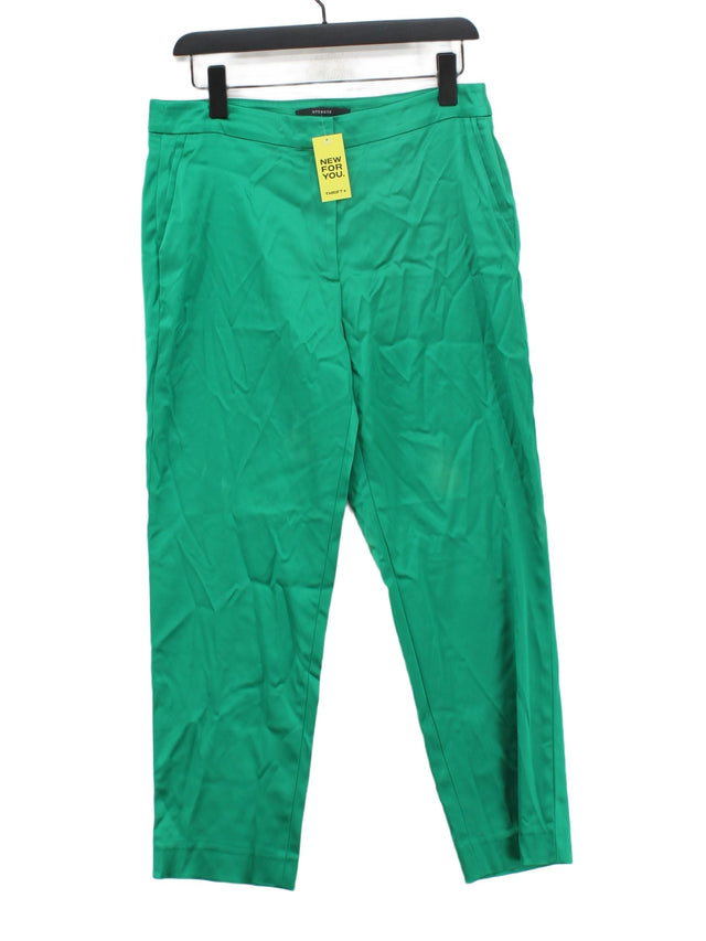 Uterque Women's Suit Trousers L Green Polyamide with Elastane, Other