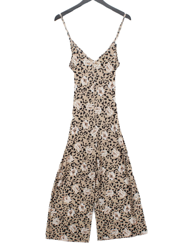Quiz Women's Maxi Dress UK 12 Tan Polyester with Elastane