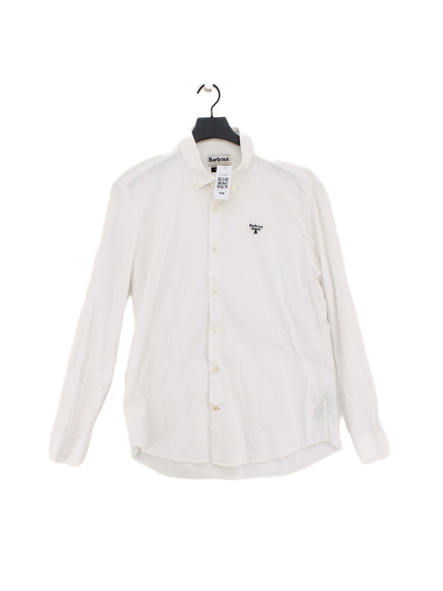 Barbour Men's Shirt XL White Cotton with Elastane
