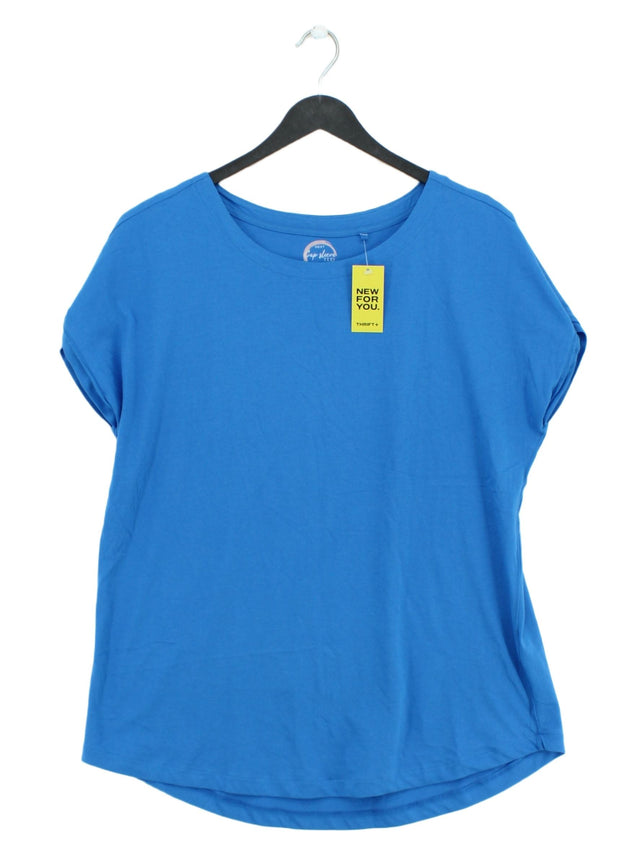 Next Women's T-Shirt UK 14 Blue 100% Cotton