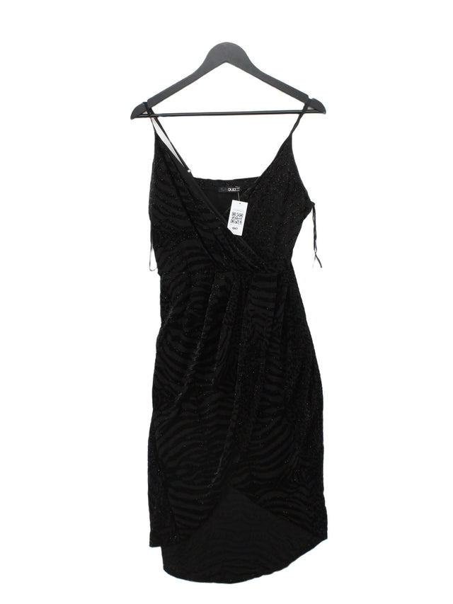 Quiz Women's Mini Dress UK 16 Black Polyester with Elastane, Nylon