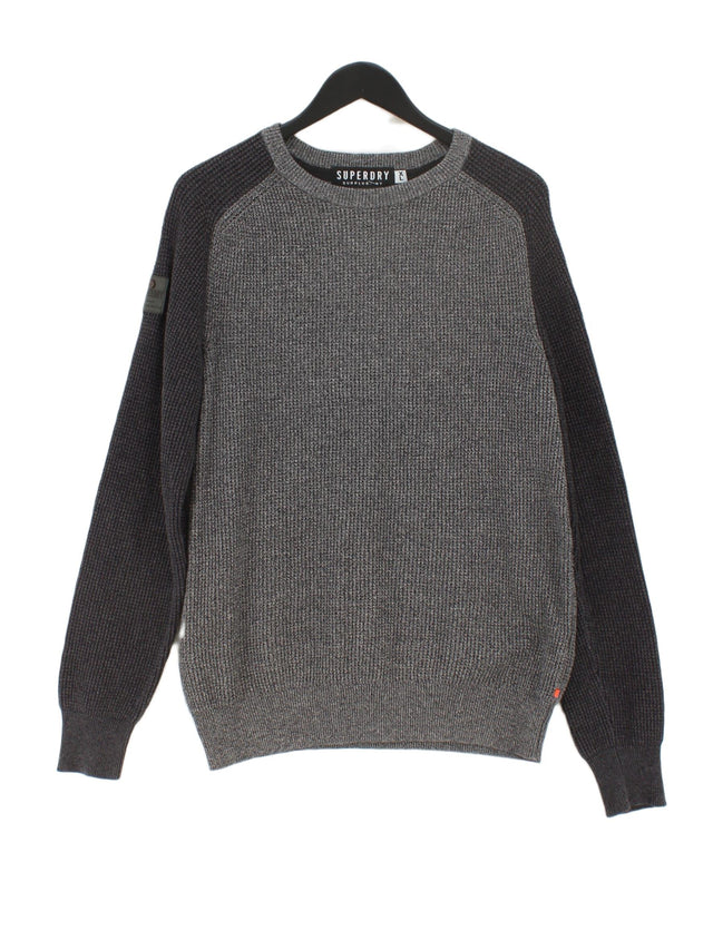 Superdry Men's Jumper XL Grey 100% Cotton