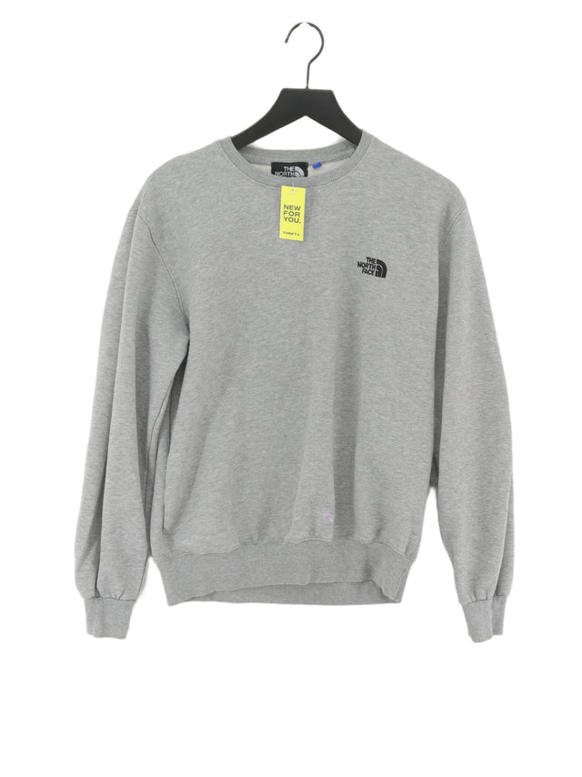 The North Face Men's Jumper L Grey Polyester with Cotton