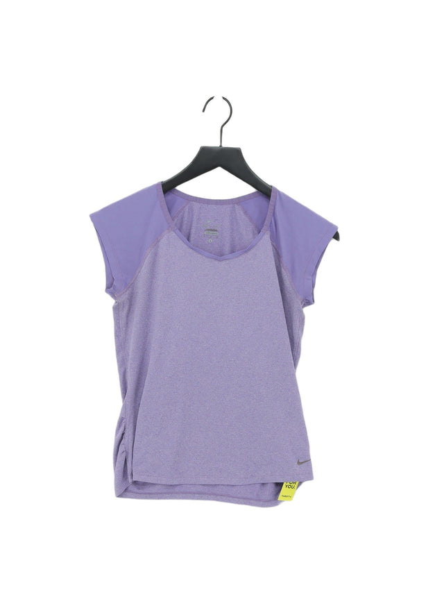 Nike Women's T-Shirt L Purple 100% Polyester