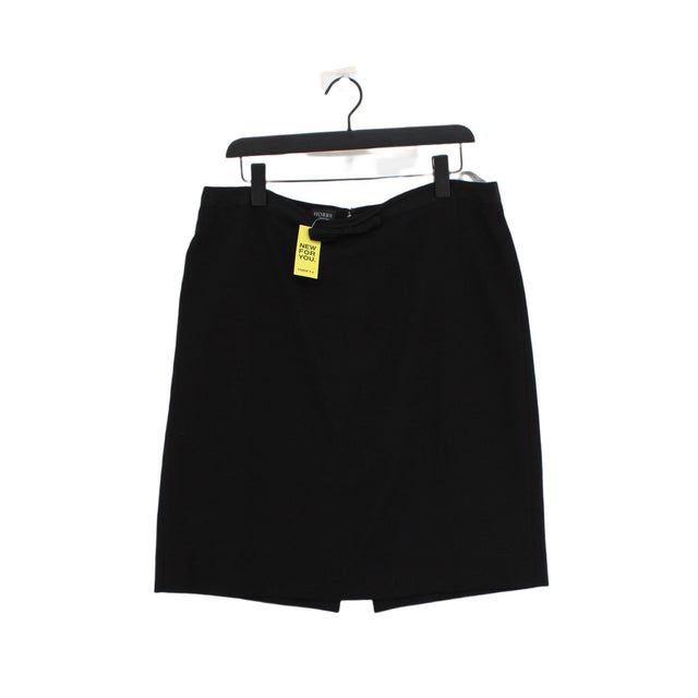Hobbs Women's Midi Skirt UK 18 Black Polyester with Elastane
