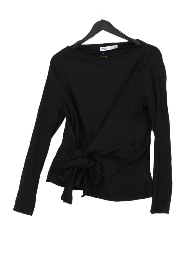 Zara Women's Blouse L Black 100% Other