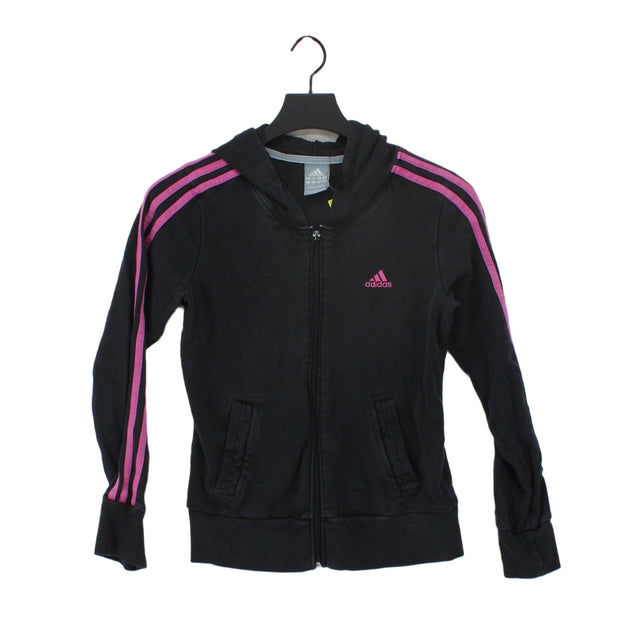 Adidas Women's Hoodie UK 10 Black 100% Cotton