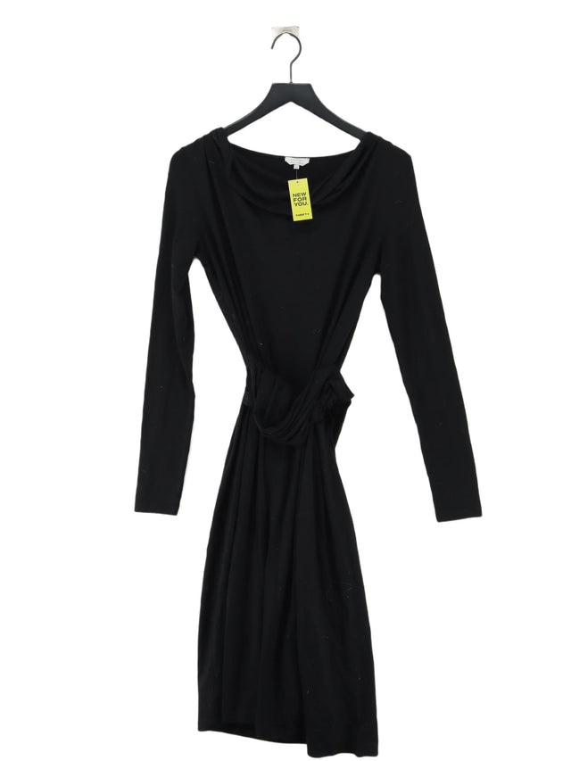 Max Mara Women's Midi Dress UK 14 Black Wool with Elastane, Polyamide