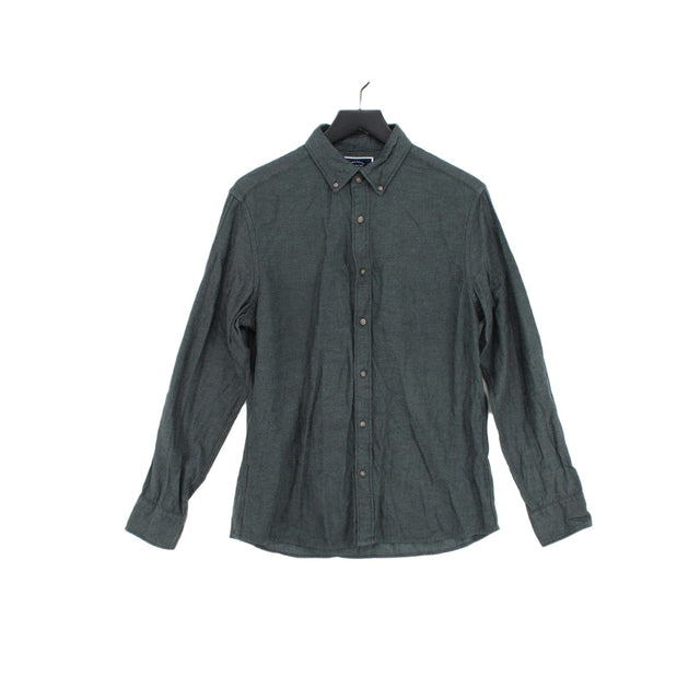 Charles Tyrwhitt Men's Shirt M Green 100% Cotton