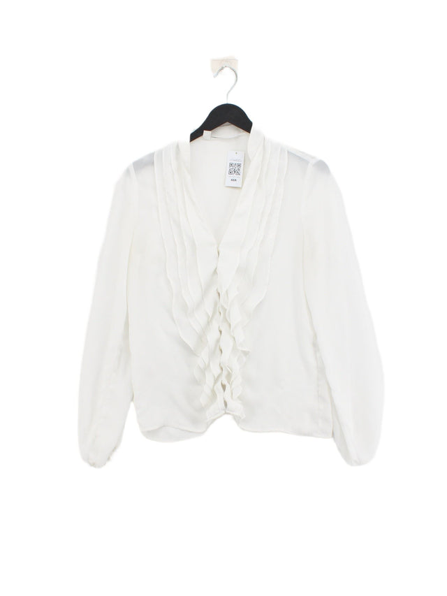 The Shirt Company Women's Blouse UK 8 White 100% Viscose