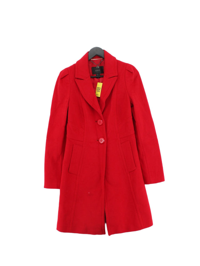 Coast Women's Jacket UK 10 Red Wool with Other, Polyamide