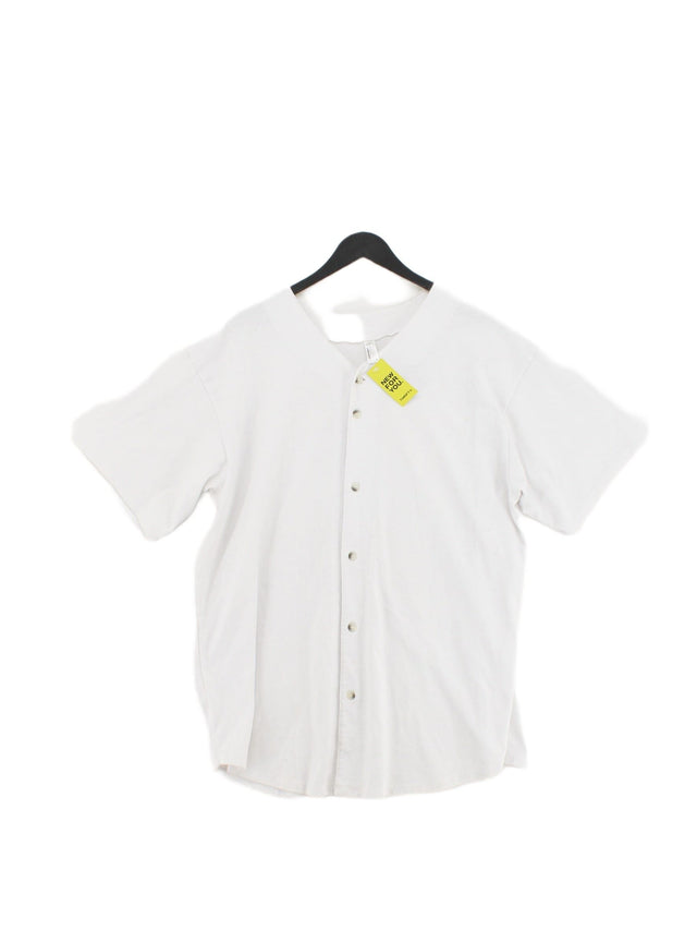 American Apparel Men's Shirt XL White Cotton with Polyester
