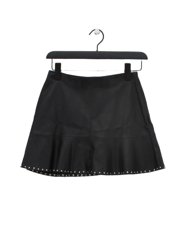 Zara Women's Mini Skirt XS Black Leather with Other