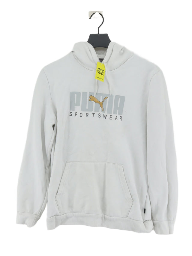 Puma Women's Hoodie M White Cotton with Polyester