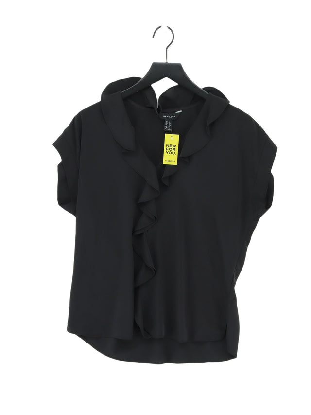 New Look Women's Blouse UK 12 Black 100% Polyester