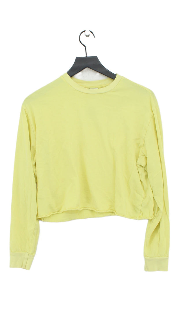 Tna Women's T-Shirt S Yellow 100% Cotton