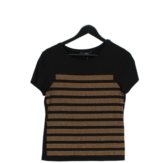 Star By Julien Macdonald Women's T-Shirt UK 12 Black Lyocell Modal with Elastane