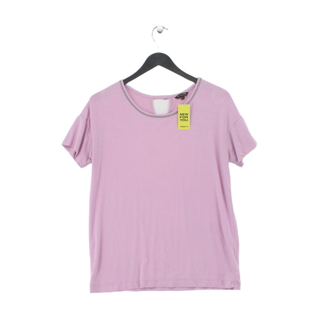 Massimo Dutti Women's Top S Purple Lyocell Modal with Cotton, Elastane