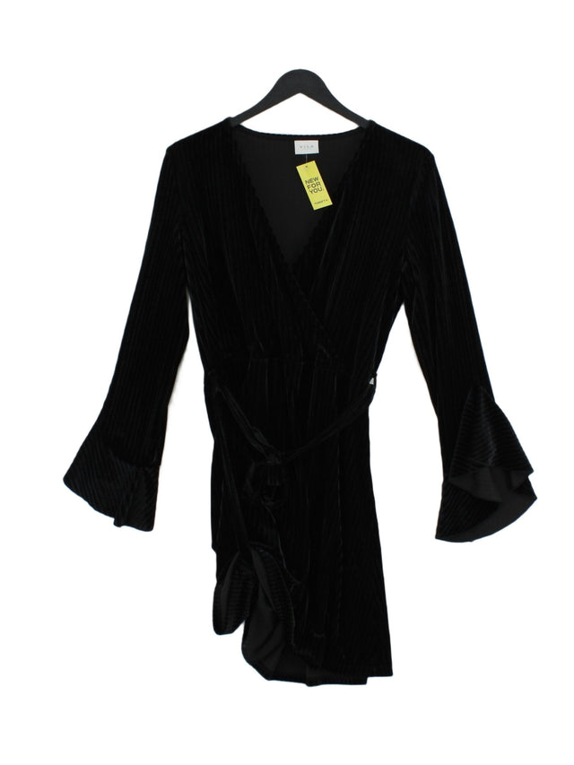 Vila Clothes Women's Midi Dress M Black Polyester with Elastane