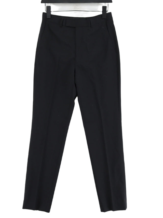 French Connection Women's Suit Trousers W 30 in Black Polyester with Wool