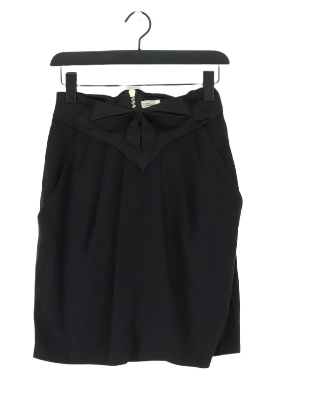 Temperley London Women's Midi Skirt UK 10 Black Rayon with Other, Silk