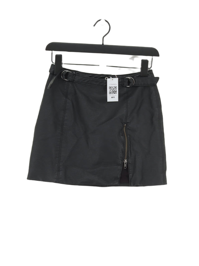 Free People Women's Mini Skirt S Black 100% Viscose