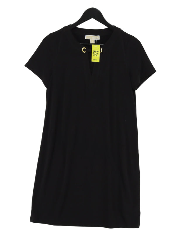 Michael Kors Women's Midi Dress M Black Elastane with Polyester