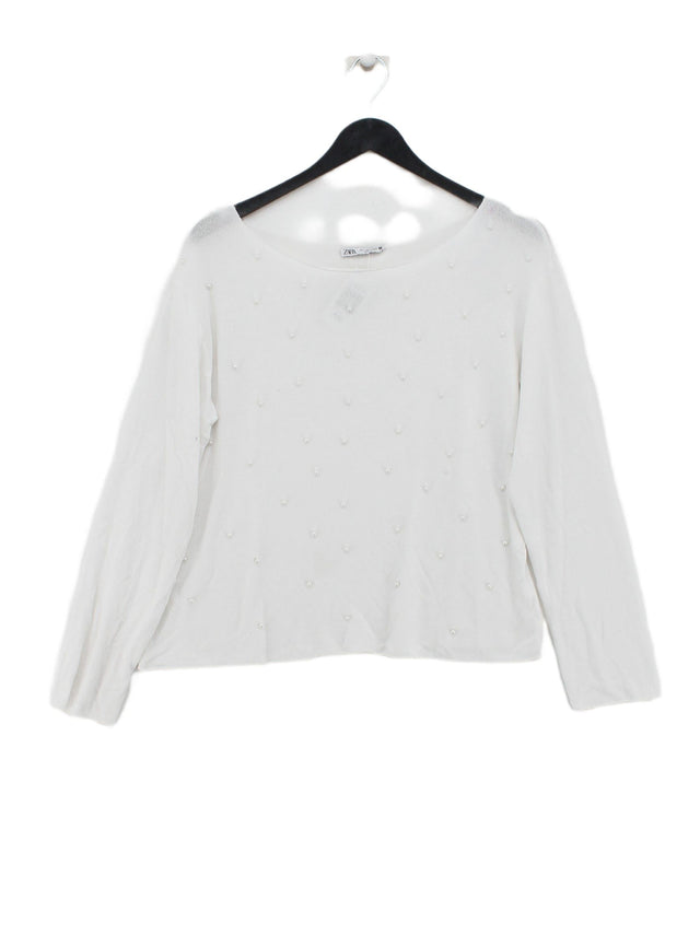 Zara Women's Jumper L White 100% Other