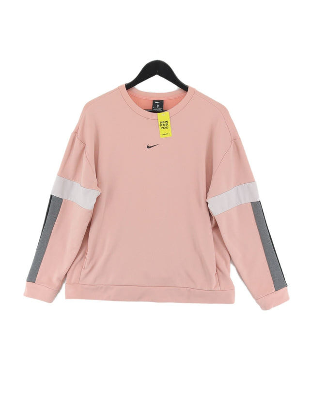 Nike Women's Hoodie M Pink Polyester with Nylon