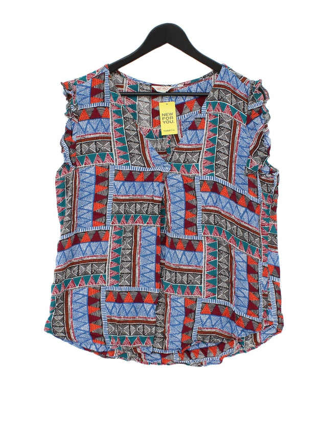 FatFace Women's Blouse UK 14 Multi 100% Viscose