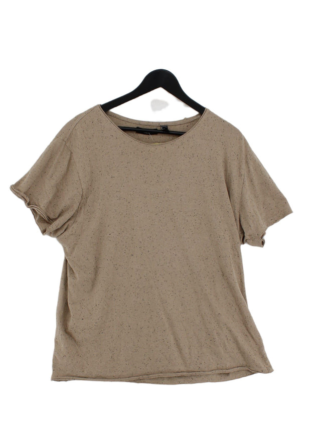 Brave Soul Women's T-Shirt XL Tan Cotton with Polyester