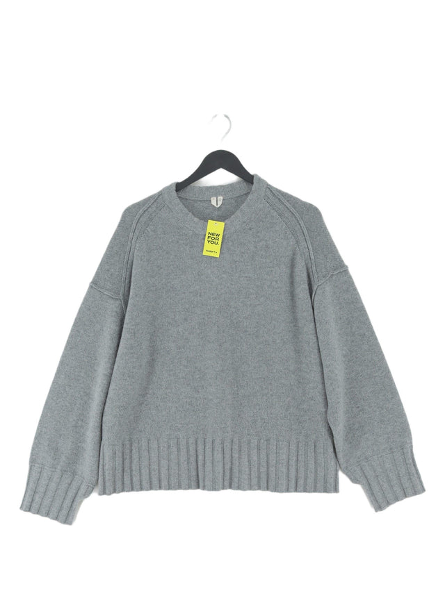 Arket Women's Jumper M Grey 100% Wool