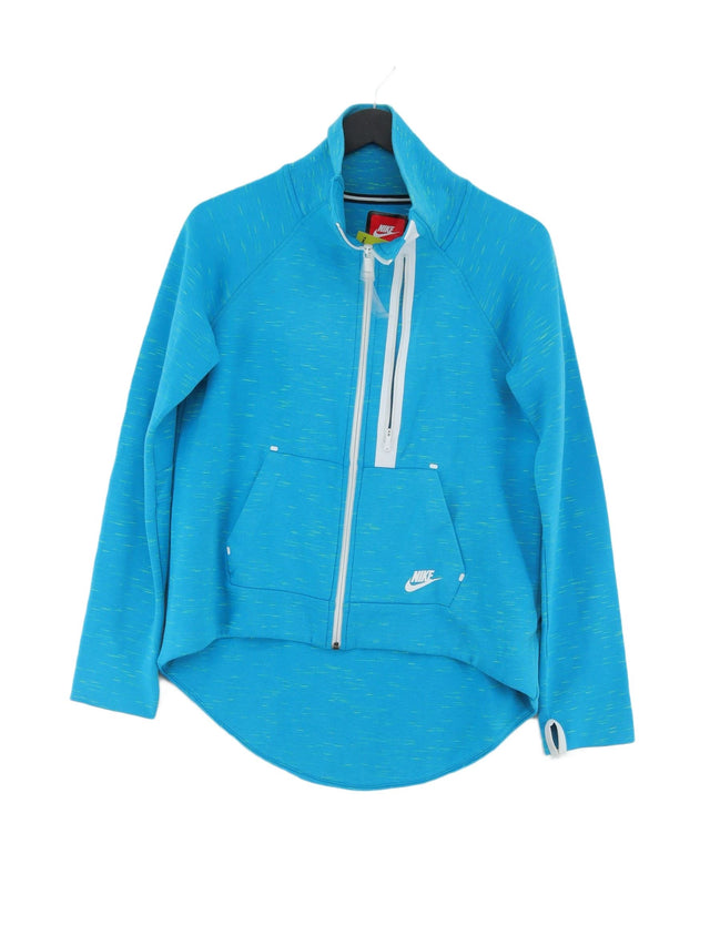 Nike Women's Hoodie M Blue Cotton with Polyester