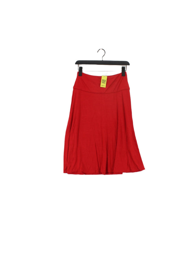 Boden Women's Midi Skirt UK 10 Red Viscose with Elastane