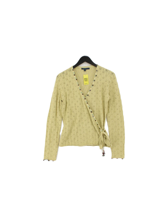 Boden Women's Cardigan UK 12 Yellow Silk with Cotton