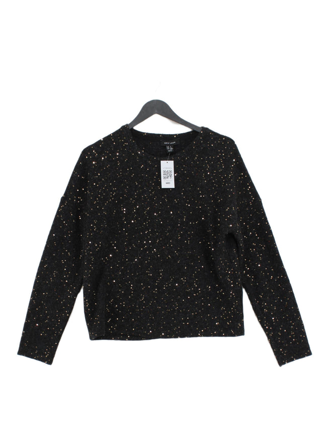 New Look Women's Jumper S Black Polyester with Acrylic, Cotton, Viscose