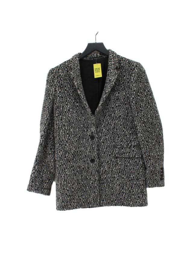 The Kooples Women's Coat UK 8 Grey Wool with Cotton, Other, Polyester