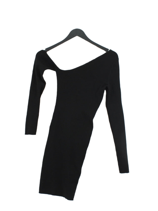 Bershka Women's Mini Dress S Black 100% Polyamide