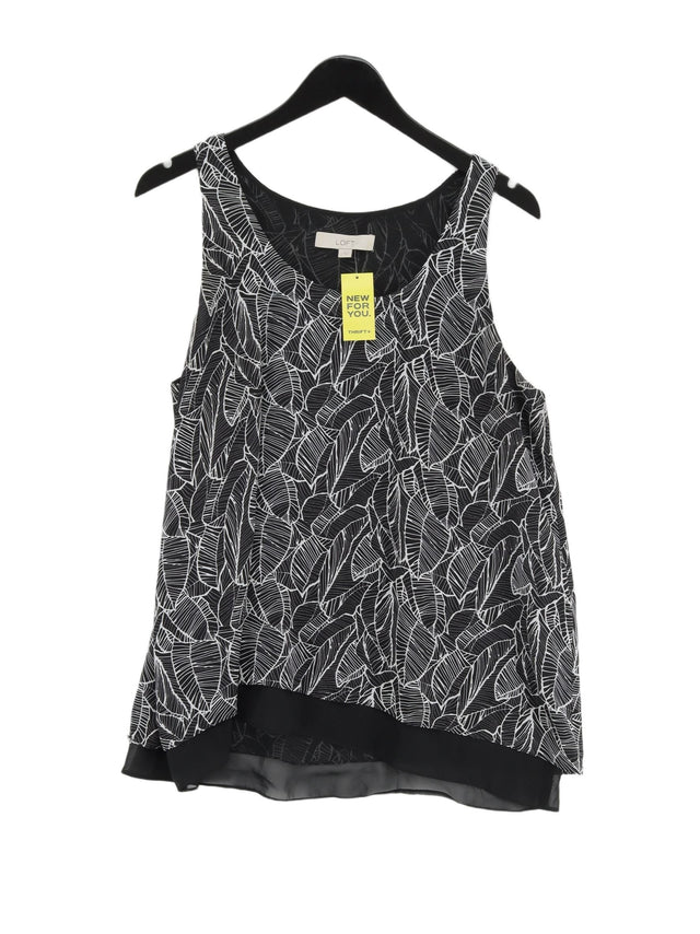 Loft Women's Top L Black 100% Polyester