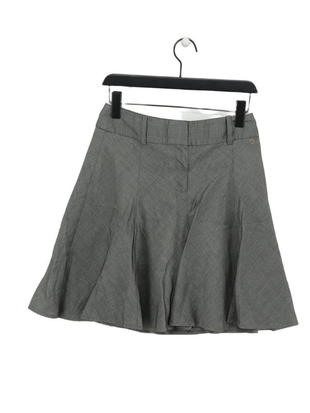 NW3 Women's Midi Skirt UK 10 Grey Viscose with Mohair, Wool