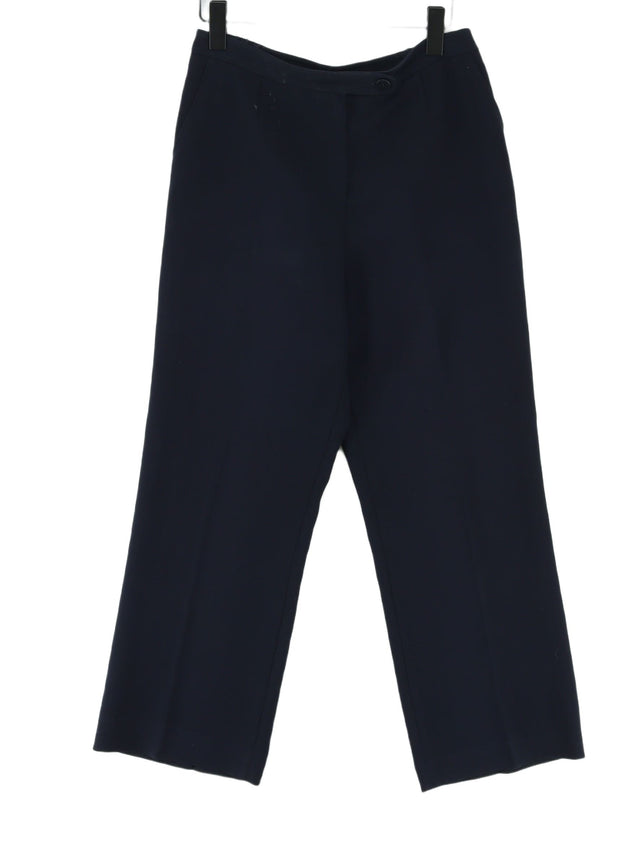 Eastex Women's Suit Trousers UK 10 Blue 100% Polyester