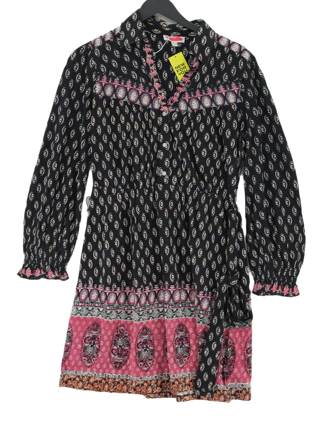 Monsoon Women's Midi Dress S Black 100% Cotton