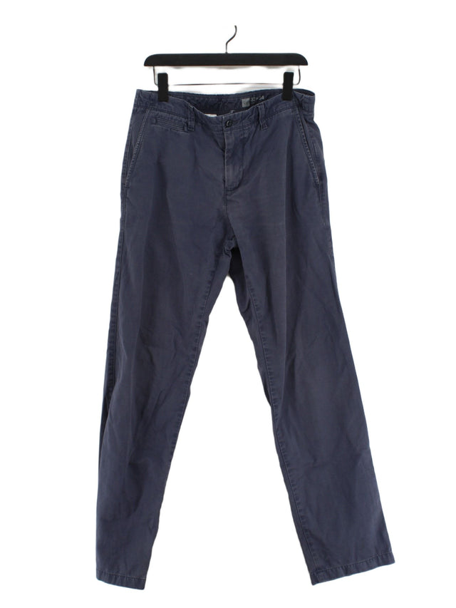Gap Men's Trousers W 33 in Blue 100% Cotton