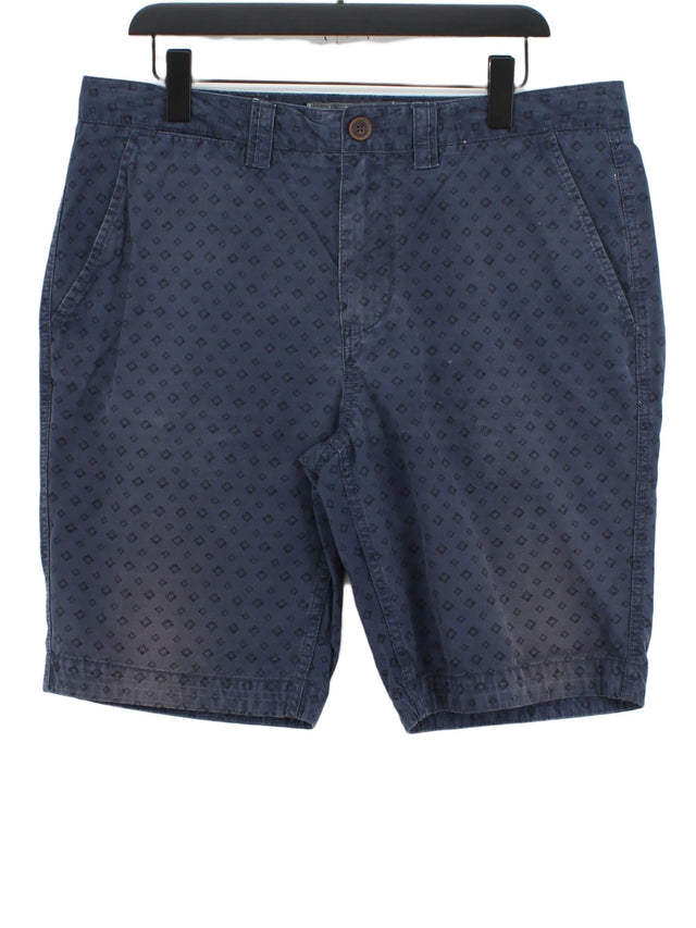 FatFace Men's Shorts W 36 in Blue 100% Cotton