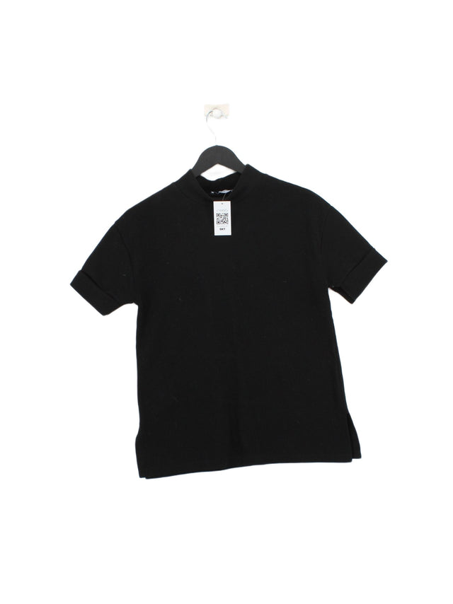 Zara Women's Top S Black Cotton with Polyester