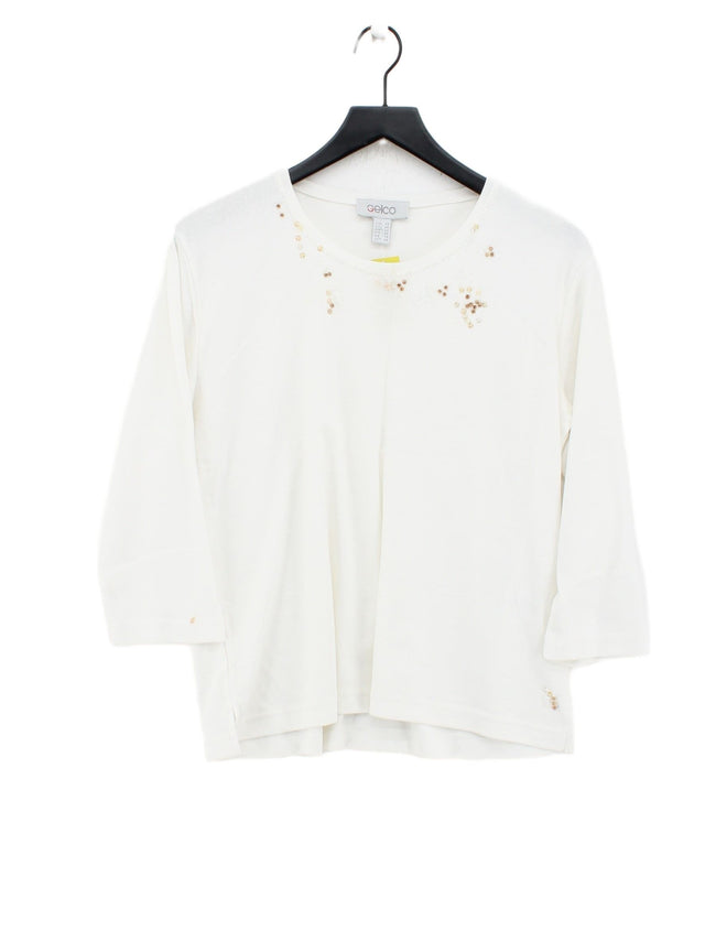 Gelco Women's T-Shirt UK 18 White 100% Cotton