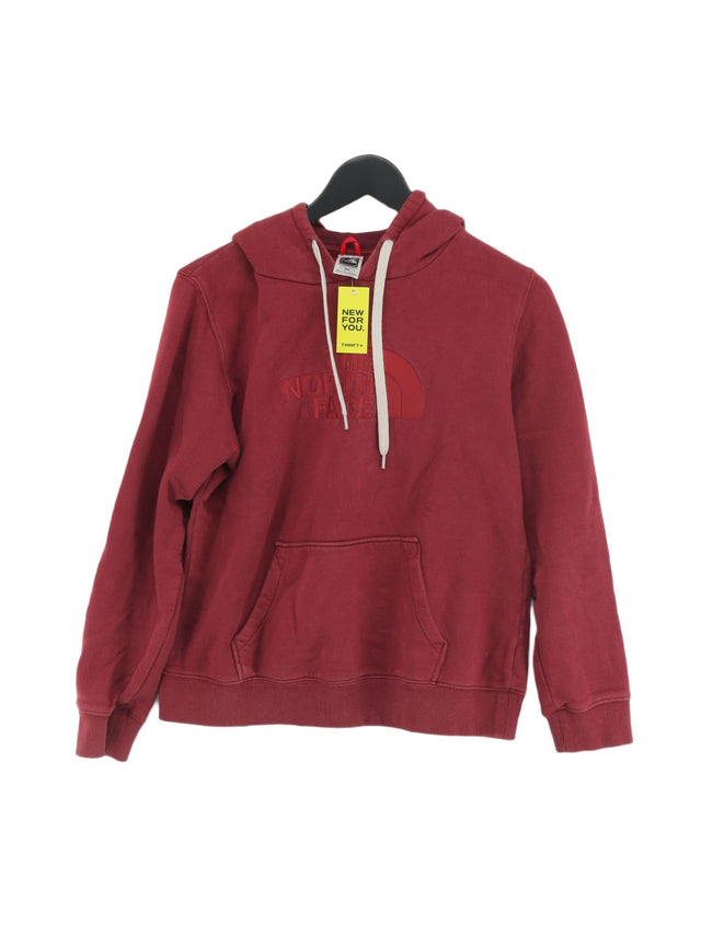 The North Face Women's Hoodie M Red 100% Cotton