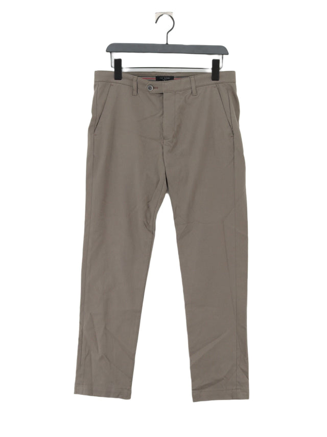 Ted Baker Men's Trousers W 32 in Brown Cotton with Elastane, Lyocell Modal