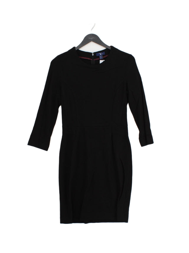 Gant Women's Midi Dress UK 8 Black Viscose with Elastane, Polyamide