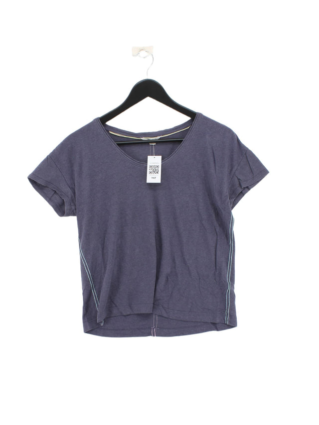 White Stuff Women's T-Shirt UK 10 Purple Linen with Viscose
